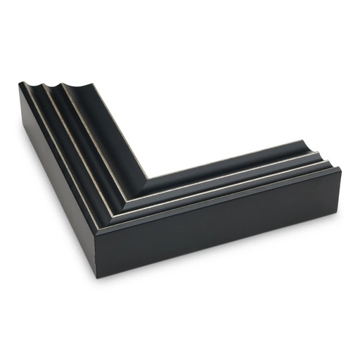 [3323] 3323 - 2" Black with Silver Marquee